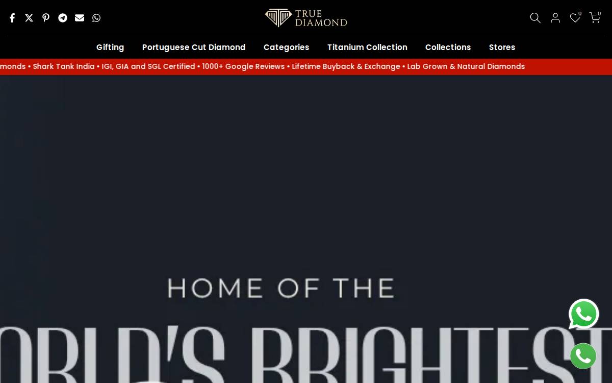 Truediamond website preview