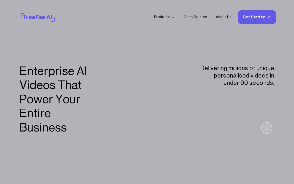 Truefan website preview