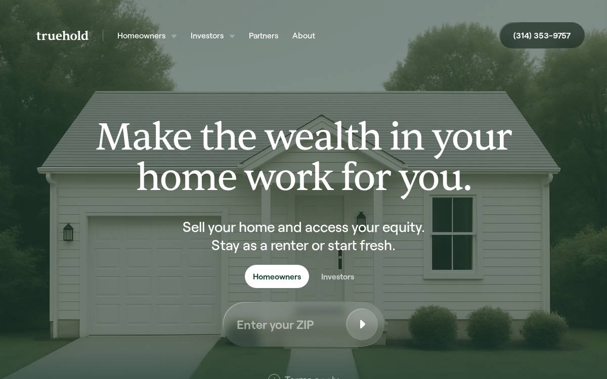 Truehold website preview