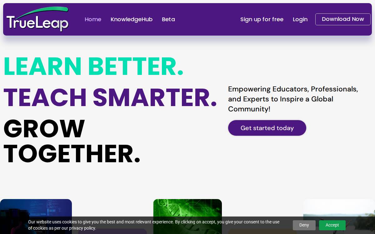 TrueLeap website preview