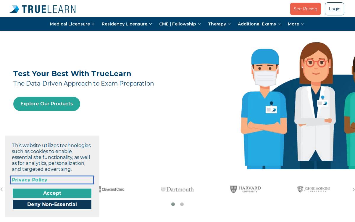 TrueLearn website preview