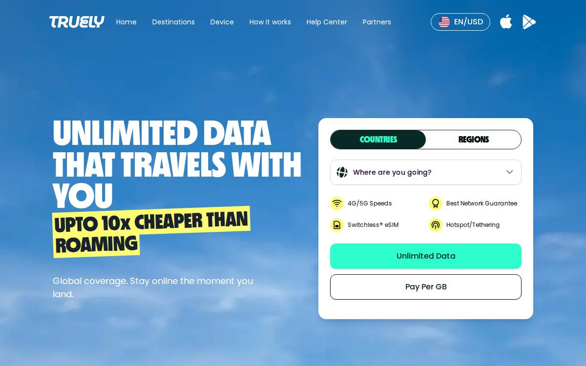 Truely website preview