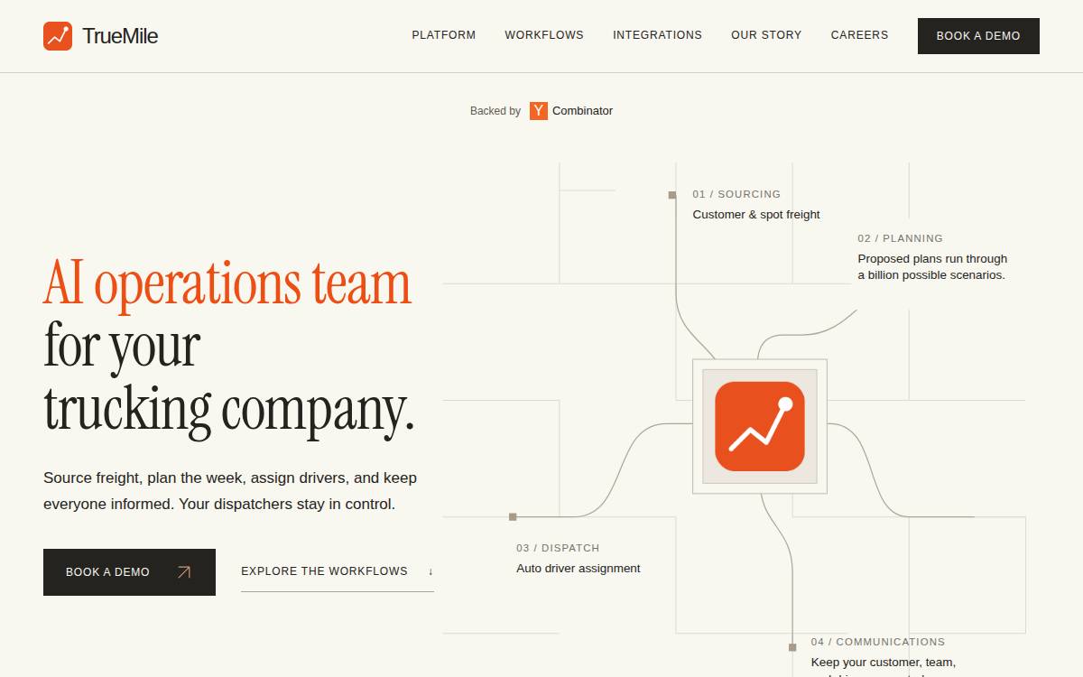 TrueMile website preview