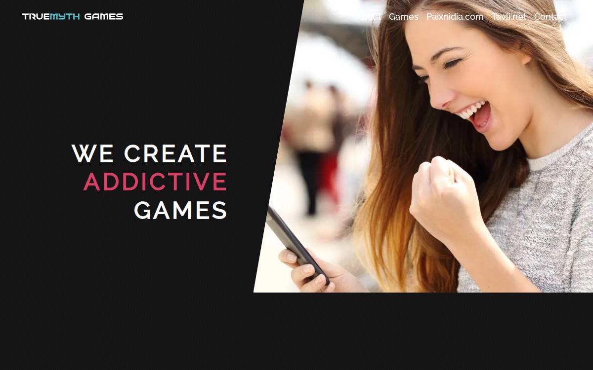 TrueMyth Games website preview