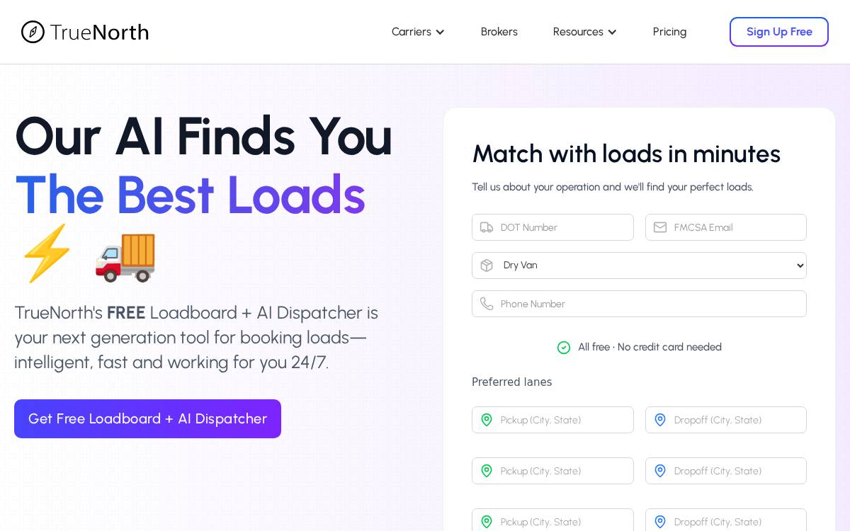 TrueNorth website preview