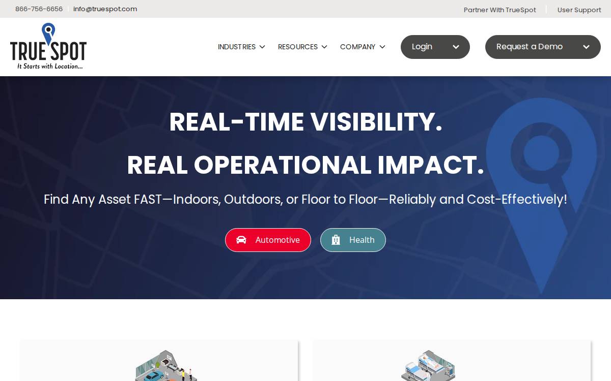 Truespot website preview
