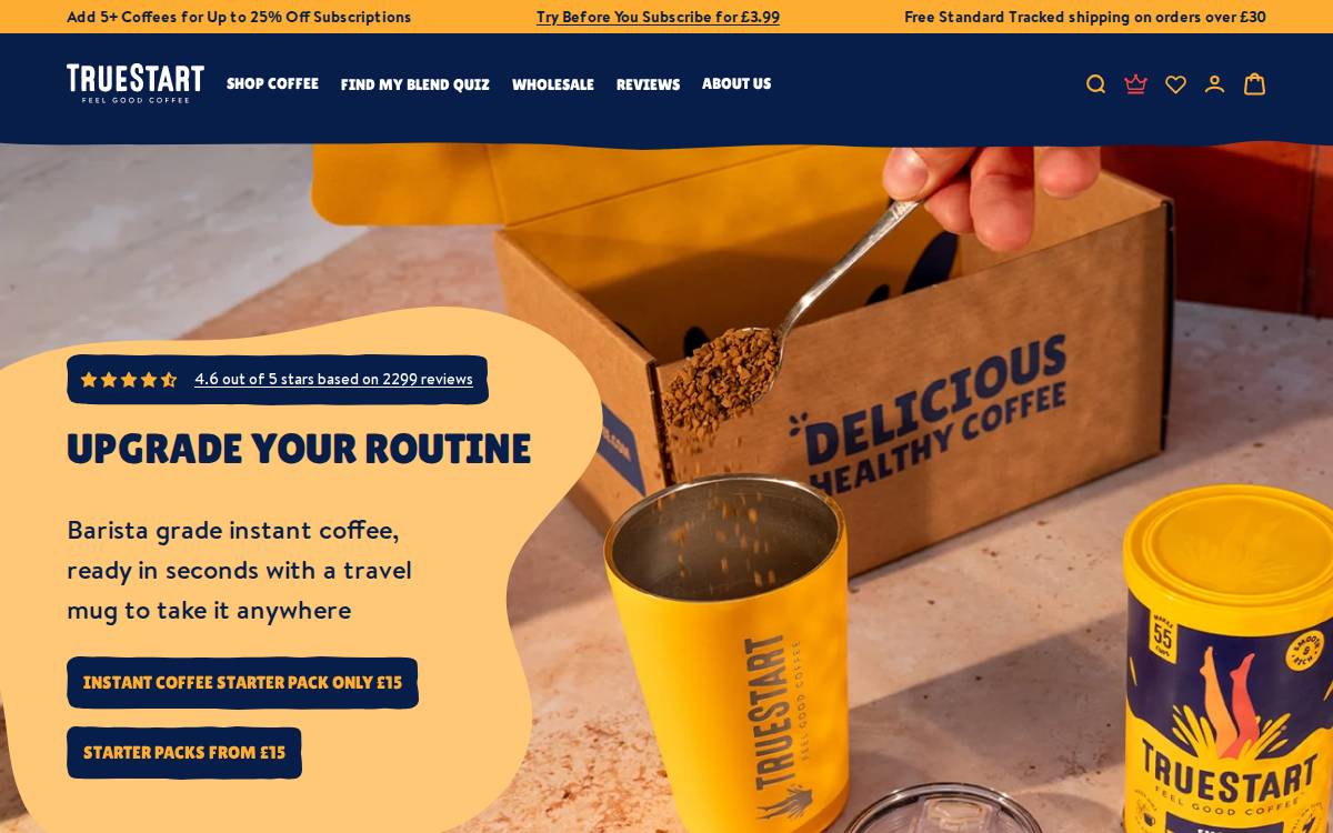 Truestart website preview