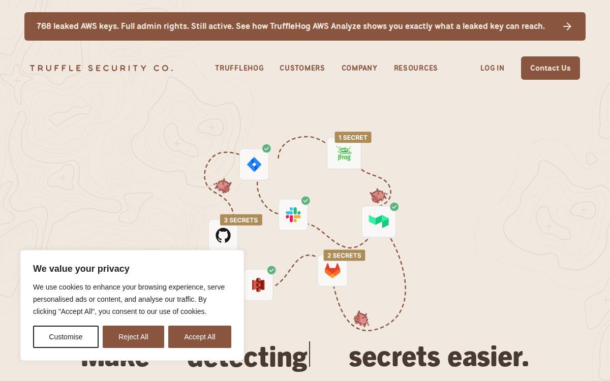 Truffle Security website preview