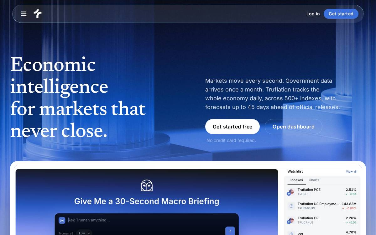 Truflation website preview