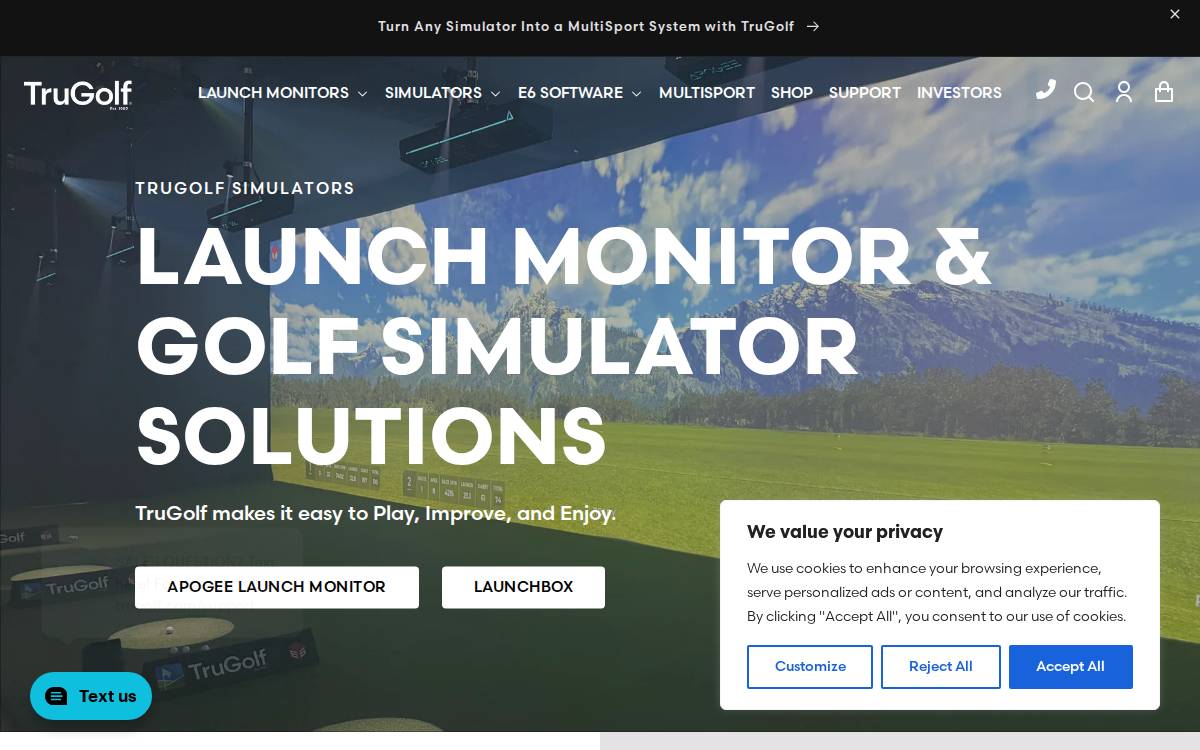 Trugolf website preview