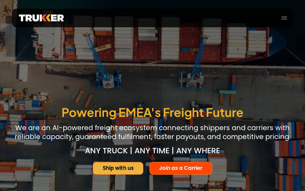 Trukker website preview
