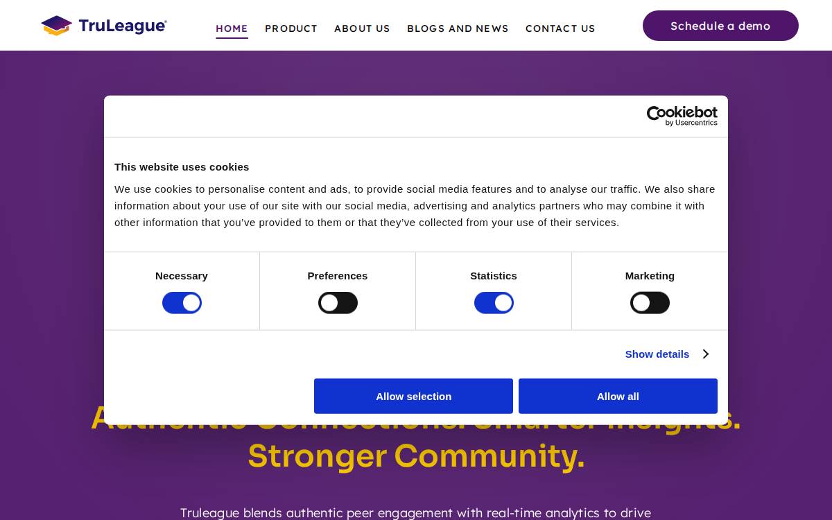 TruLeague website preview