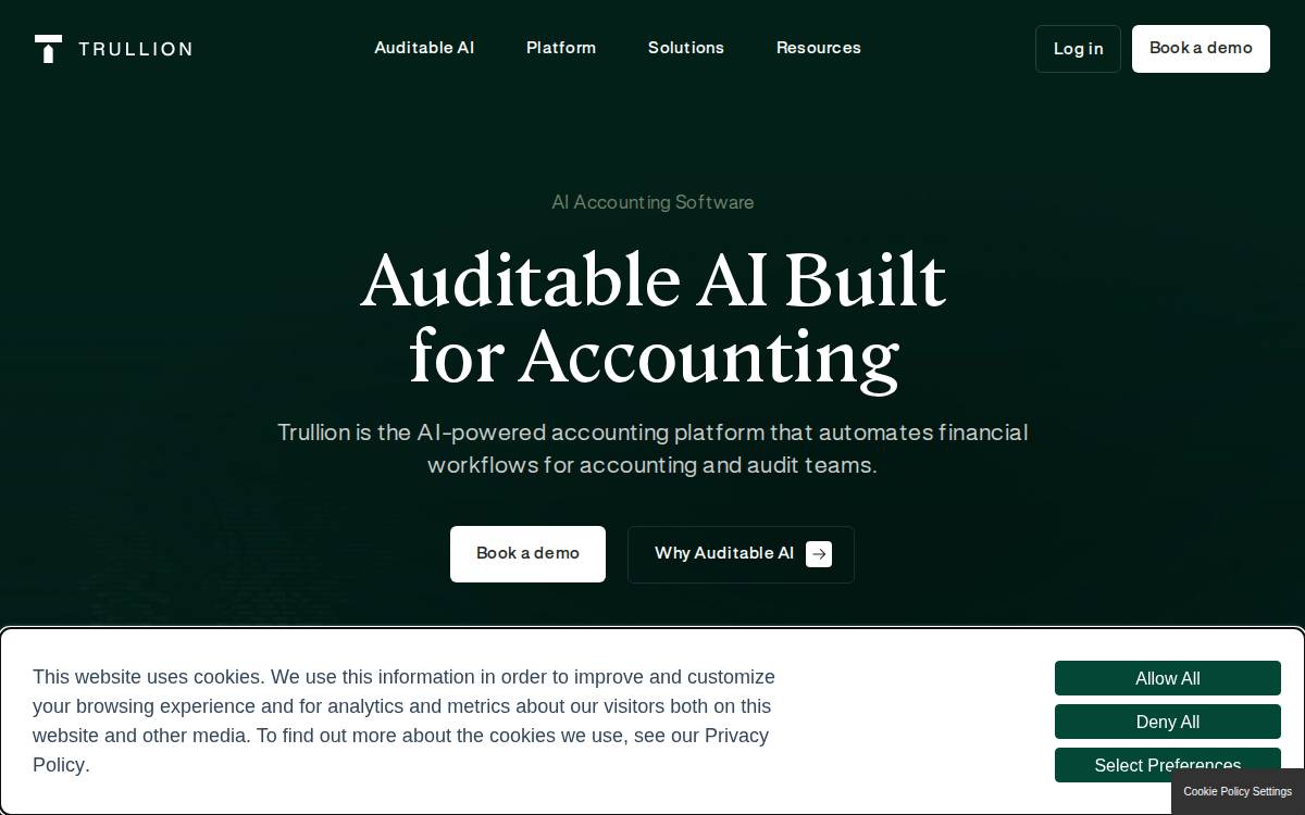 Trullion website preview