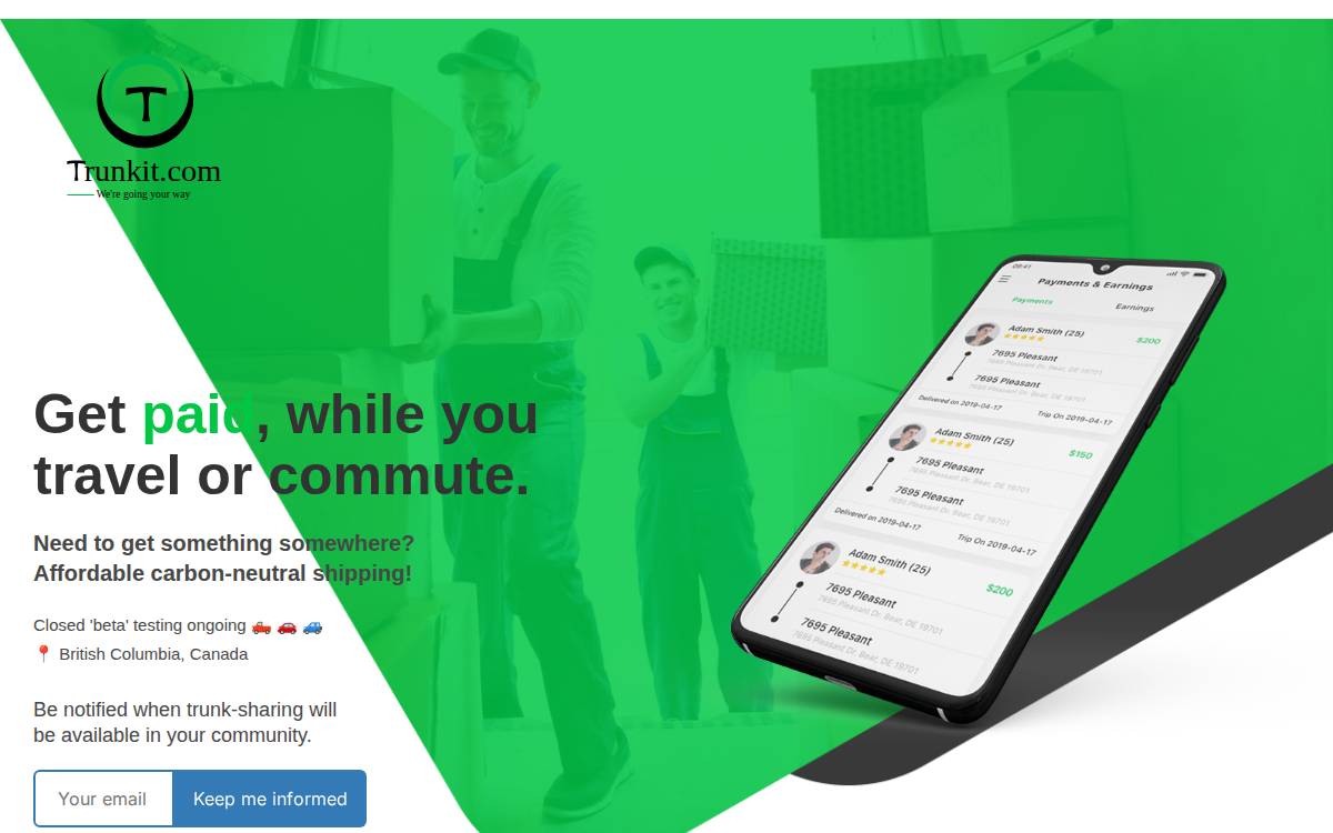 Trunkit website preview