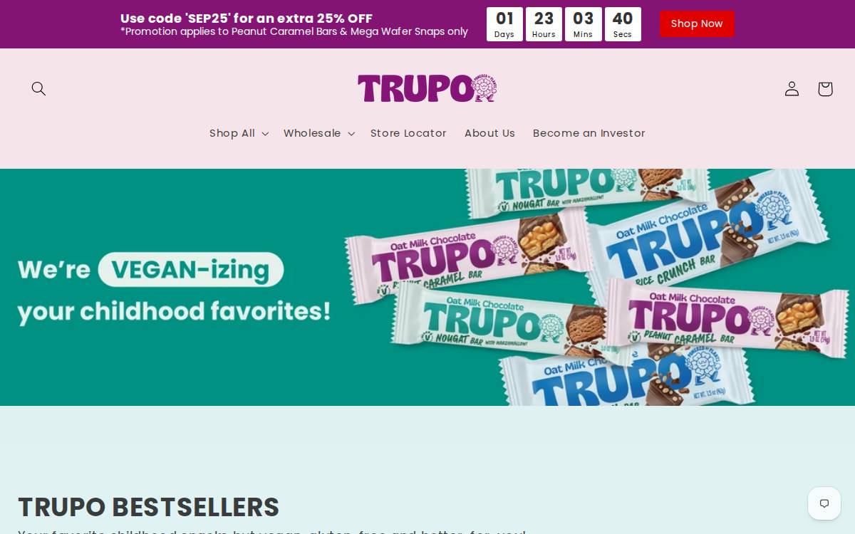 Trupo Treats website preview