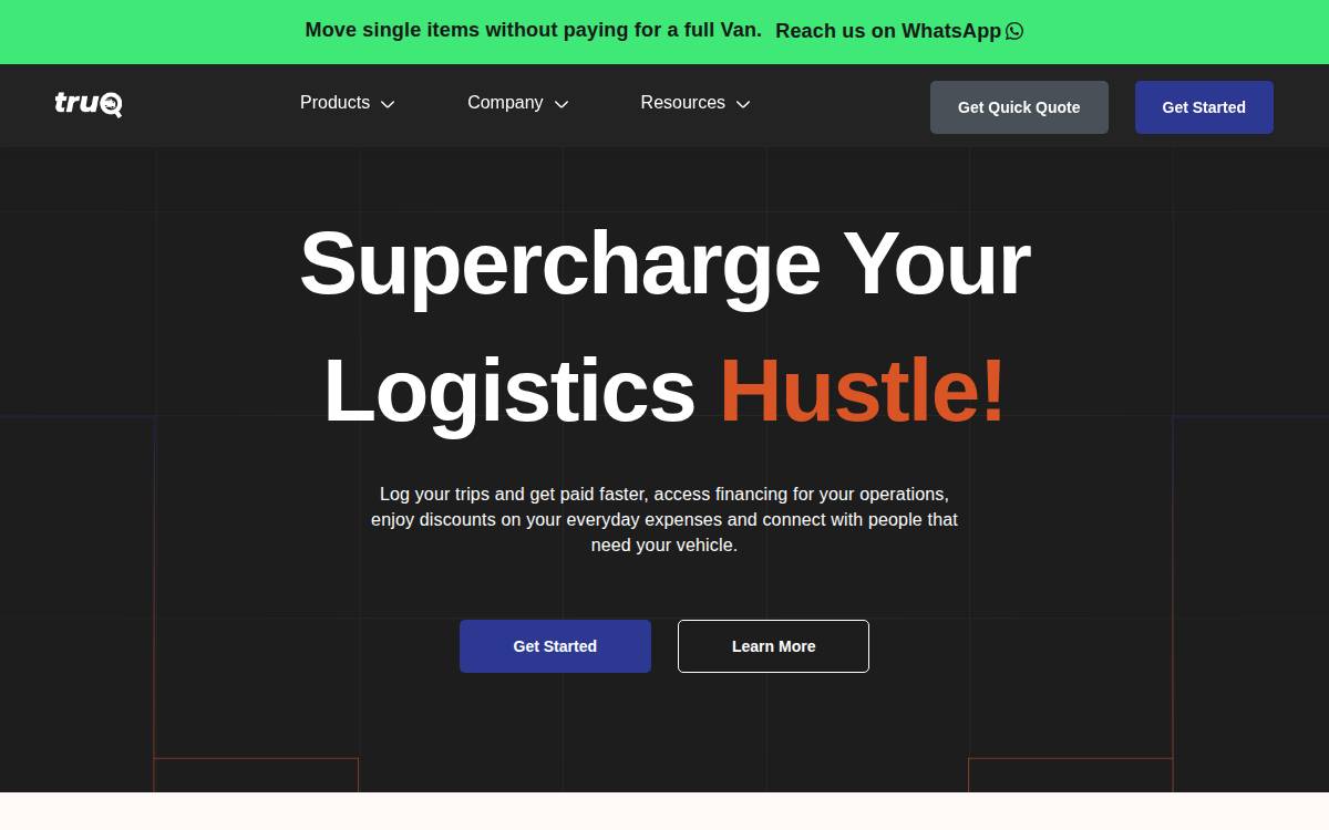 truQ website preview
