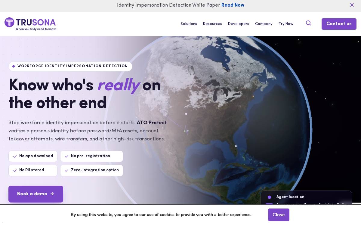 Trusona website preview