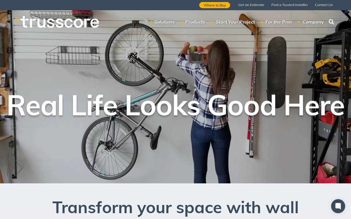 Trusscore website preview