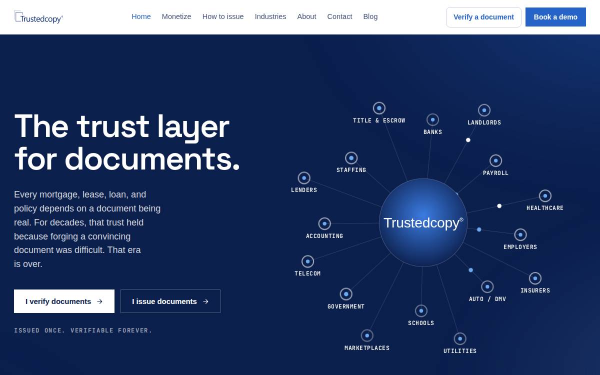Trusted Copy website preview