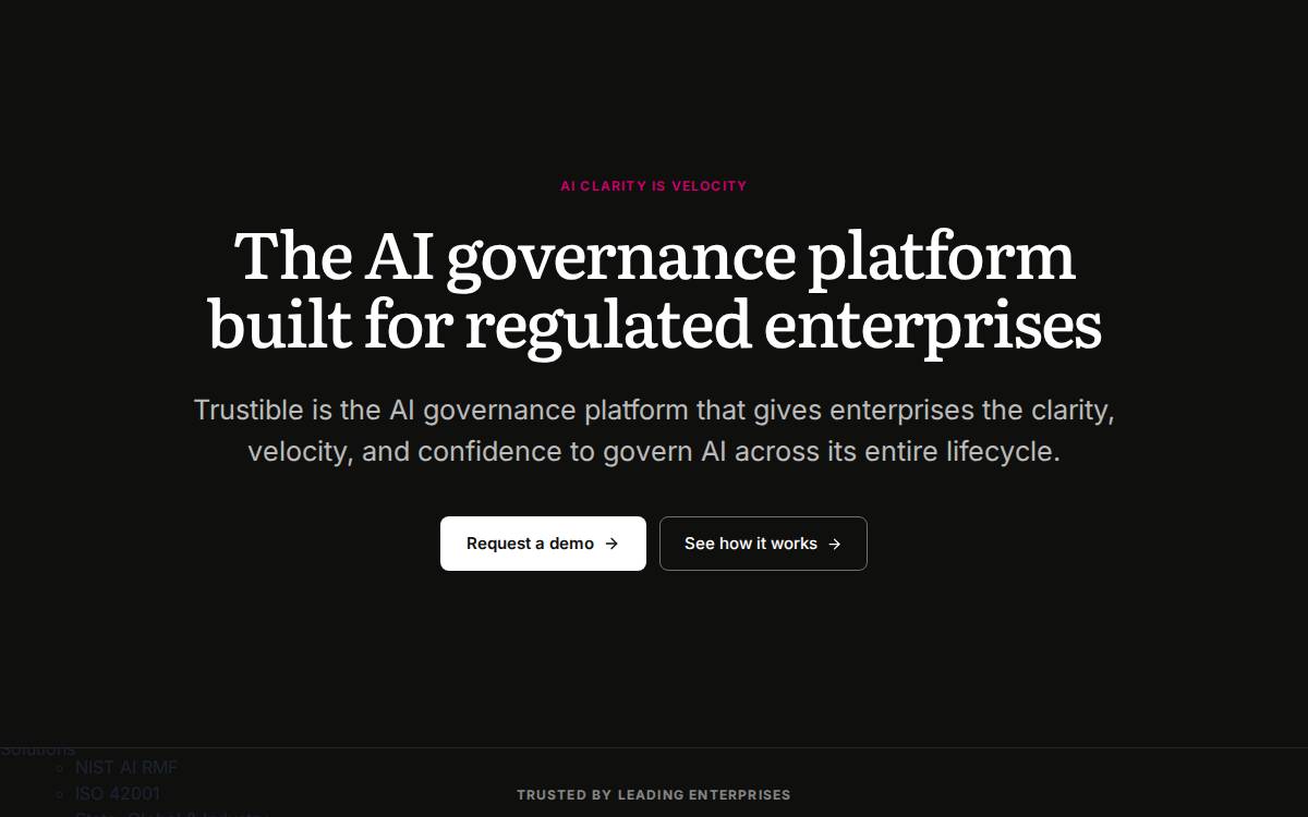 Trustible website preview