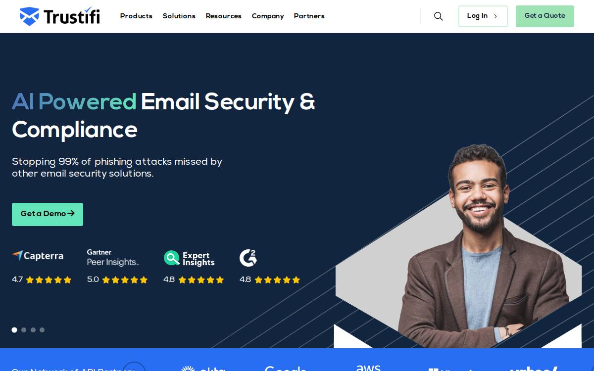 Trustifi website preview