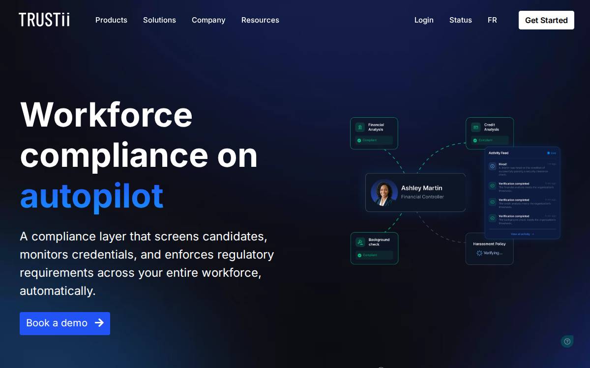 Trustii website preview