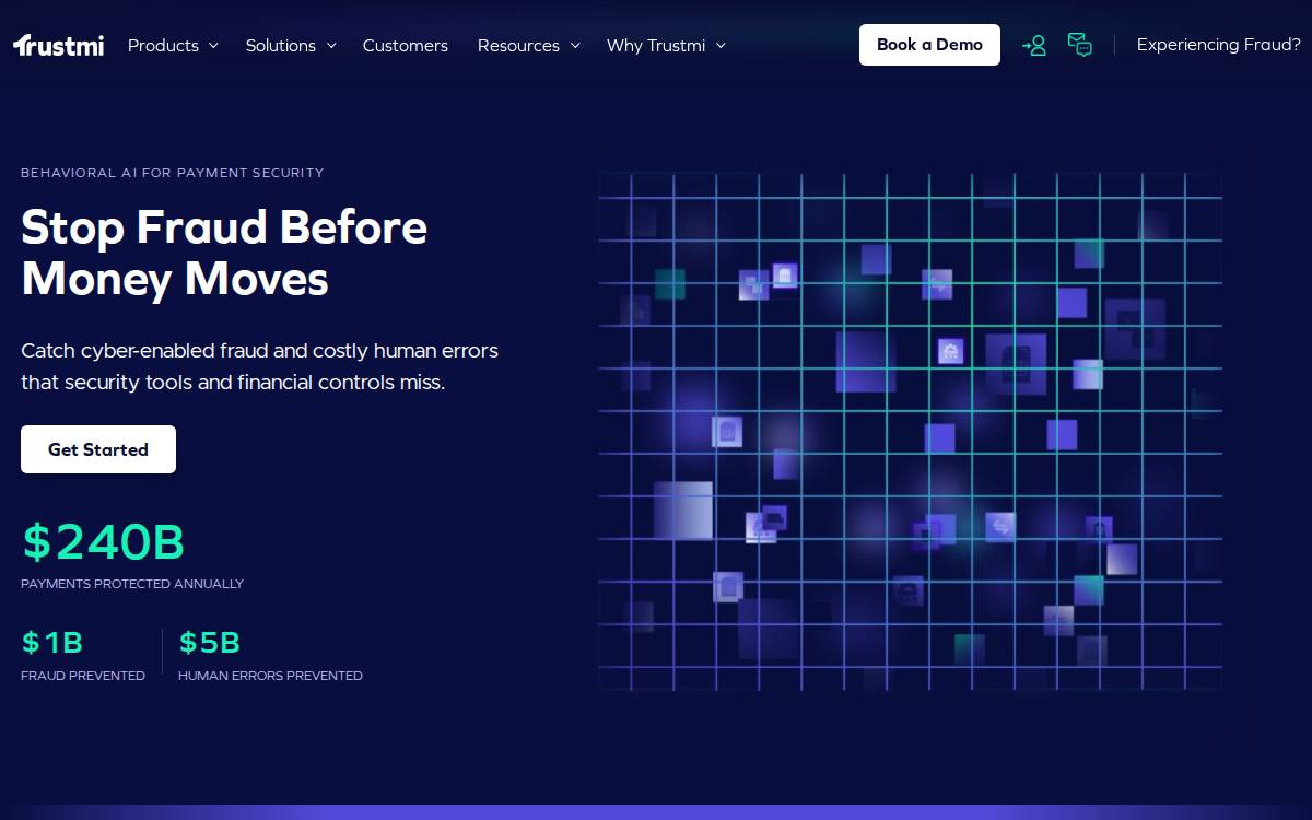 Trustmi website preview