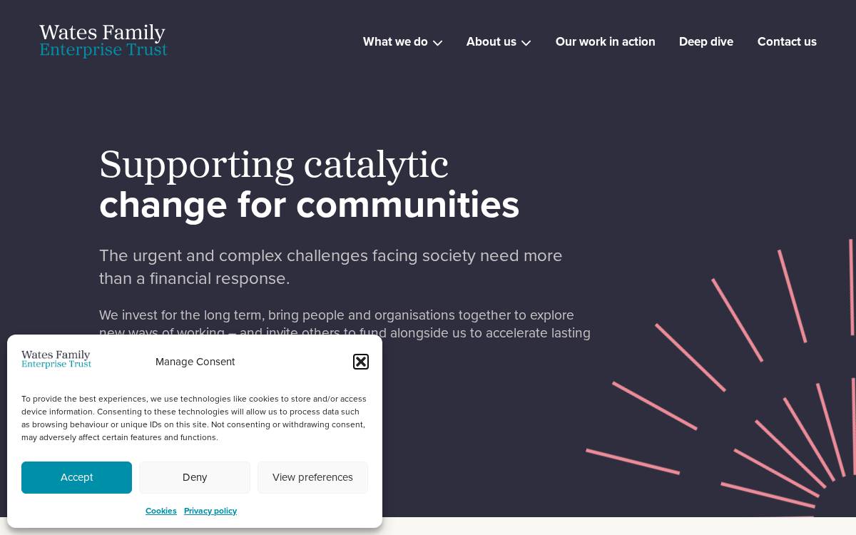 Trust’s website website preview