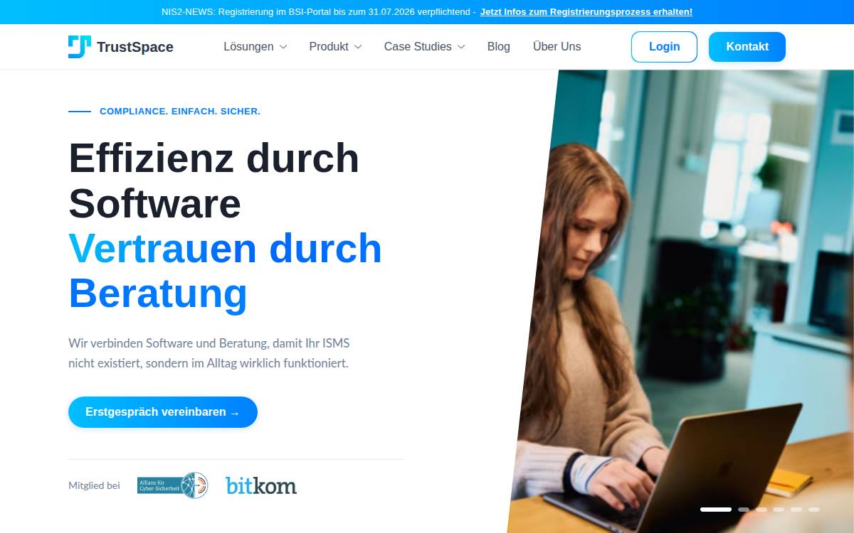 Trustspace website preview