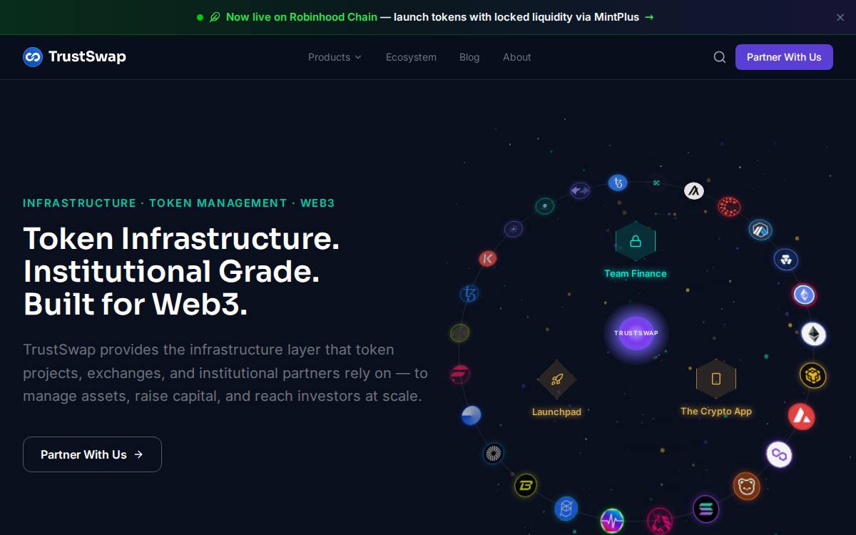 TrustSwap website preview