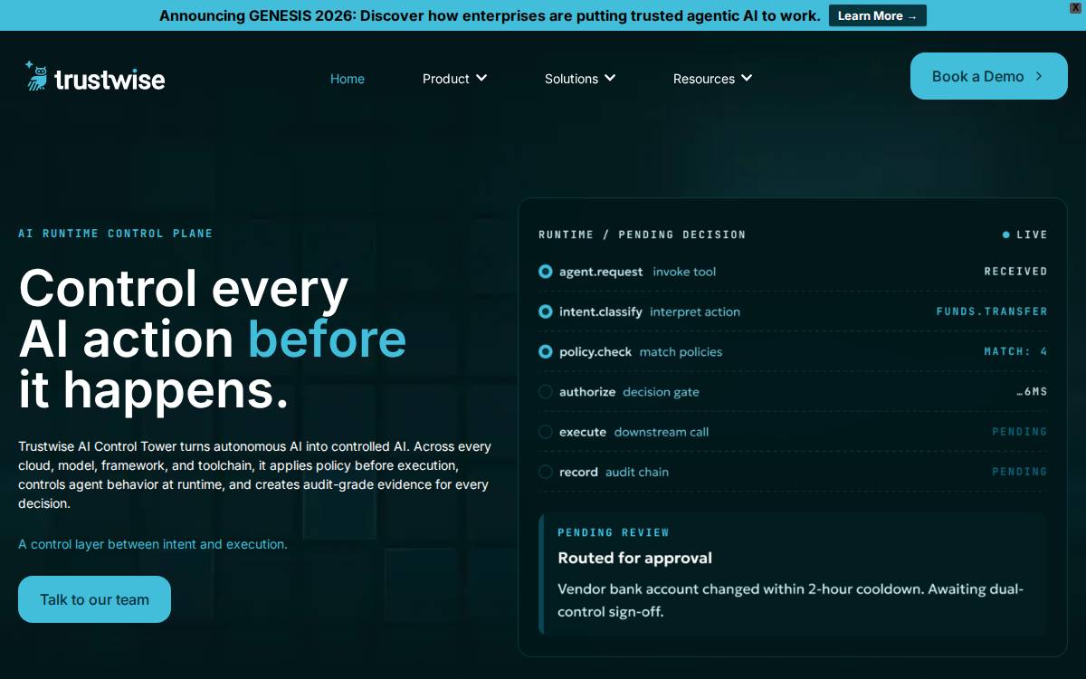 Trustwise website preview