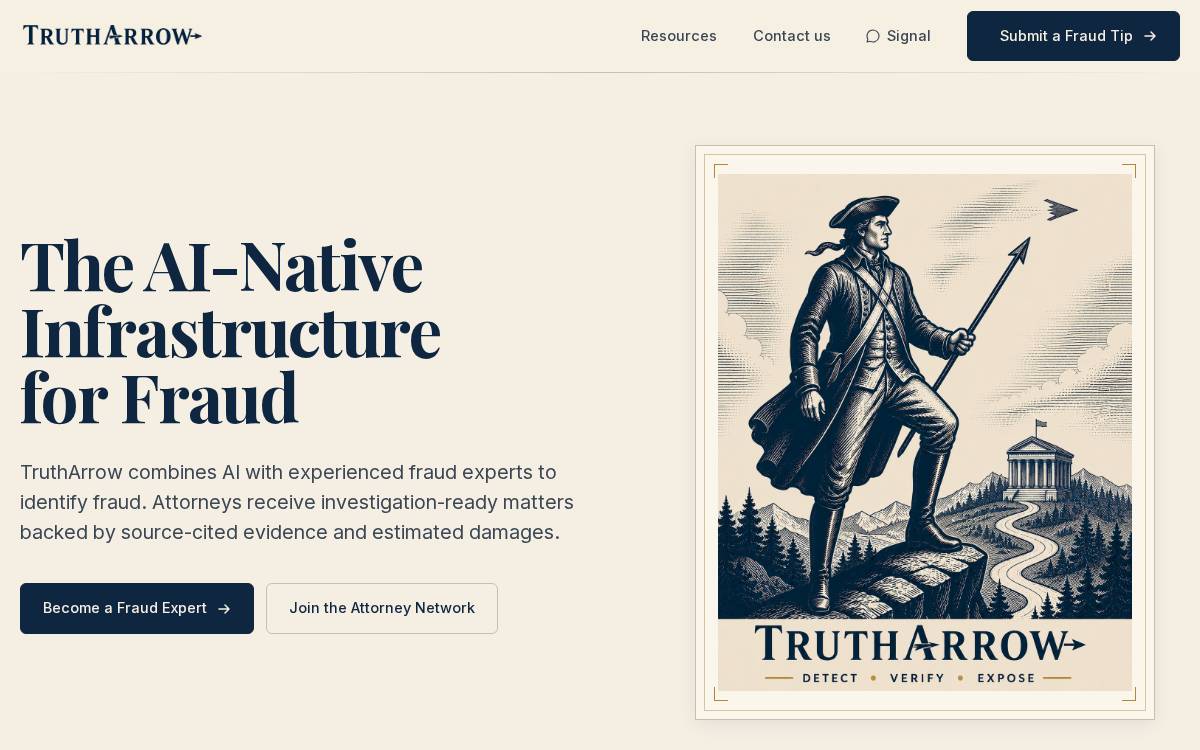 TruthArrow website preview