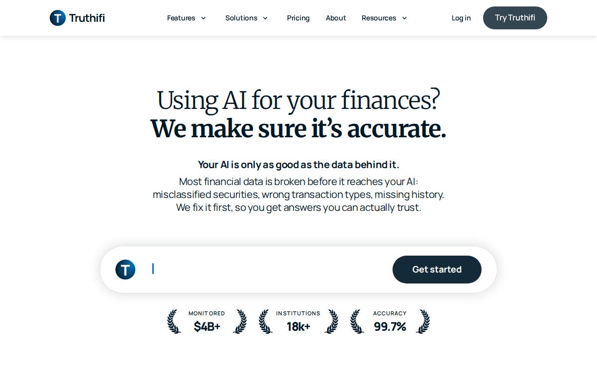 Truthifi website preview