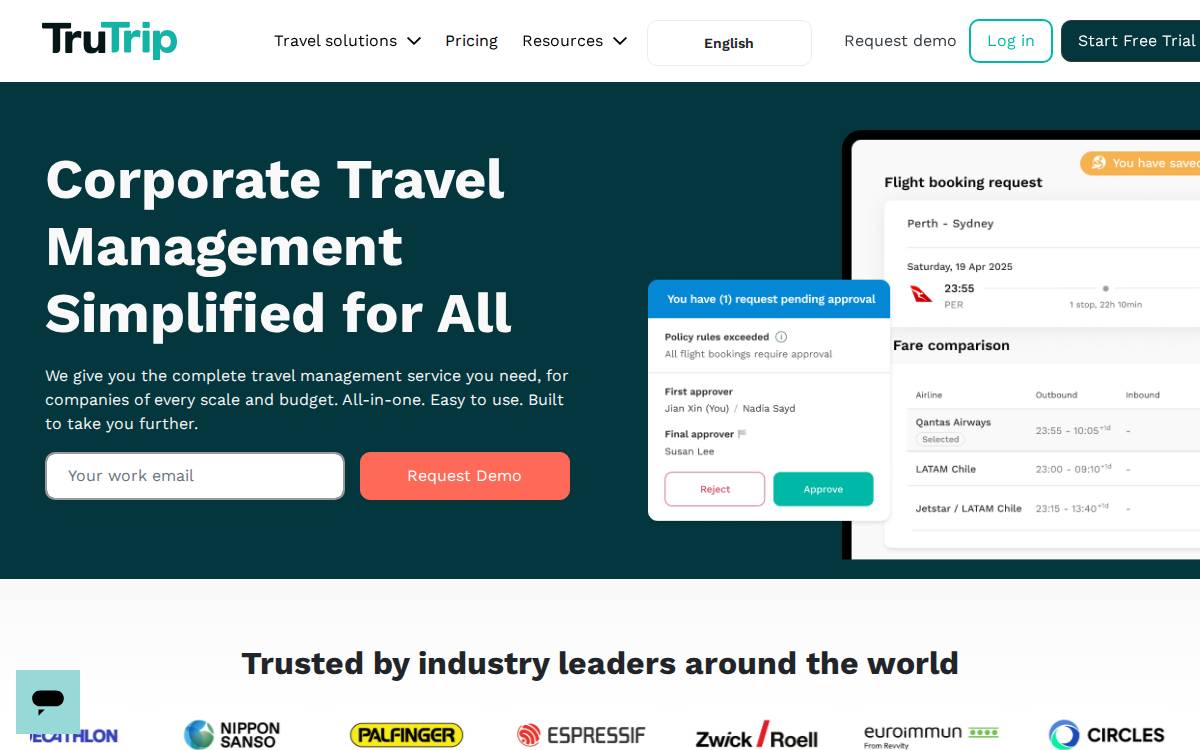 Trutrip website preview