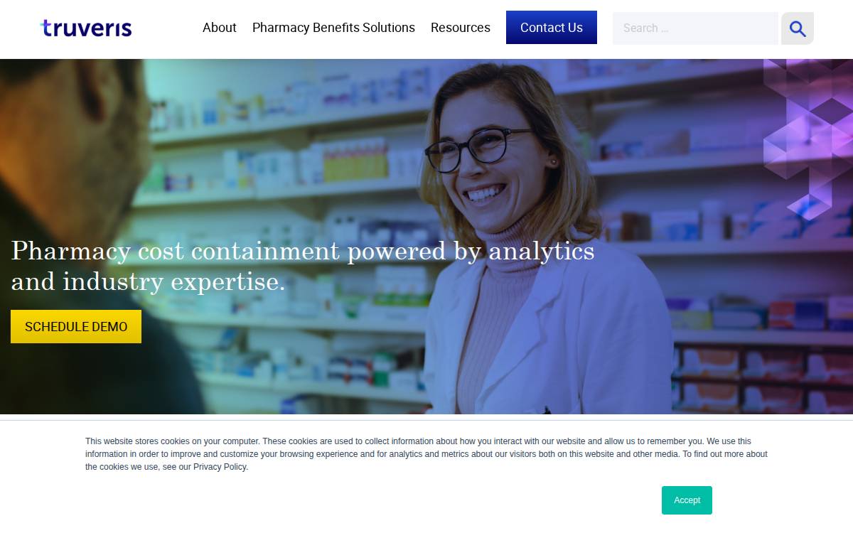 Truveris website preview