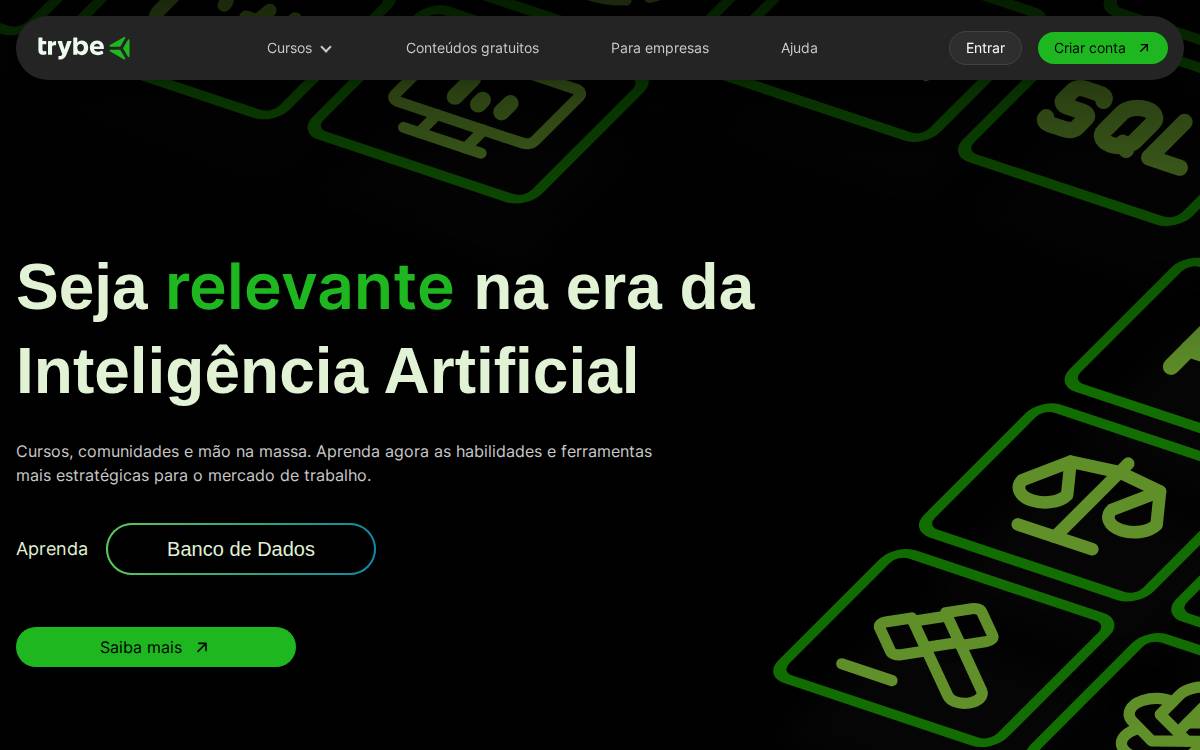 Trybe website preview