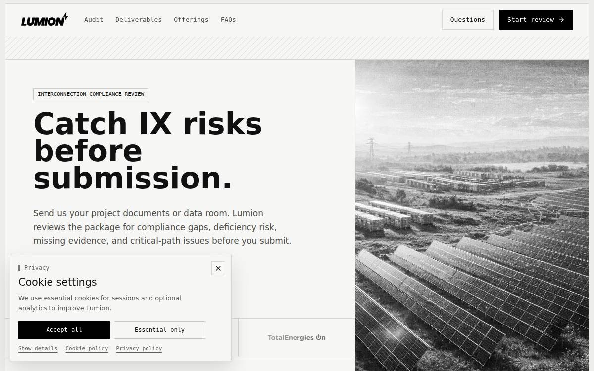 Trylumion website preview