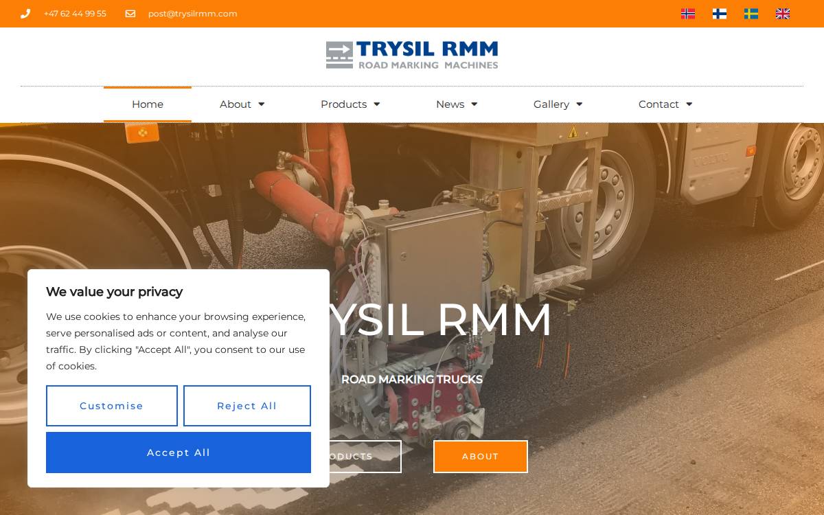 Trysilrmm website preview