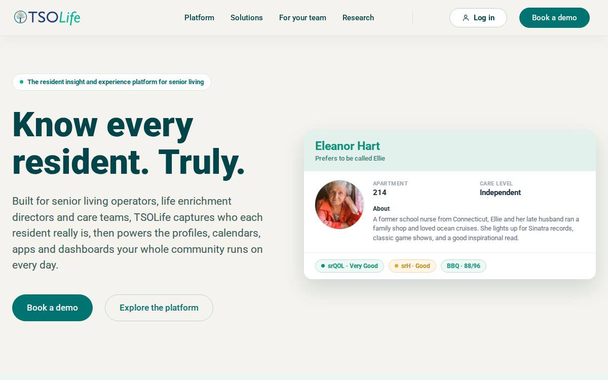 TSO Life website preview