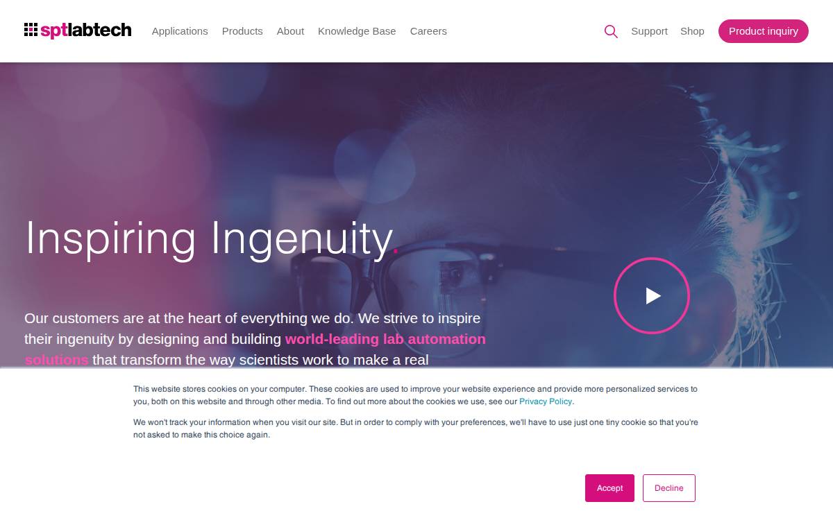 TTP Labtech website preview