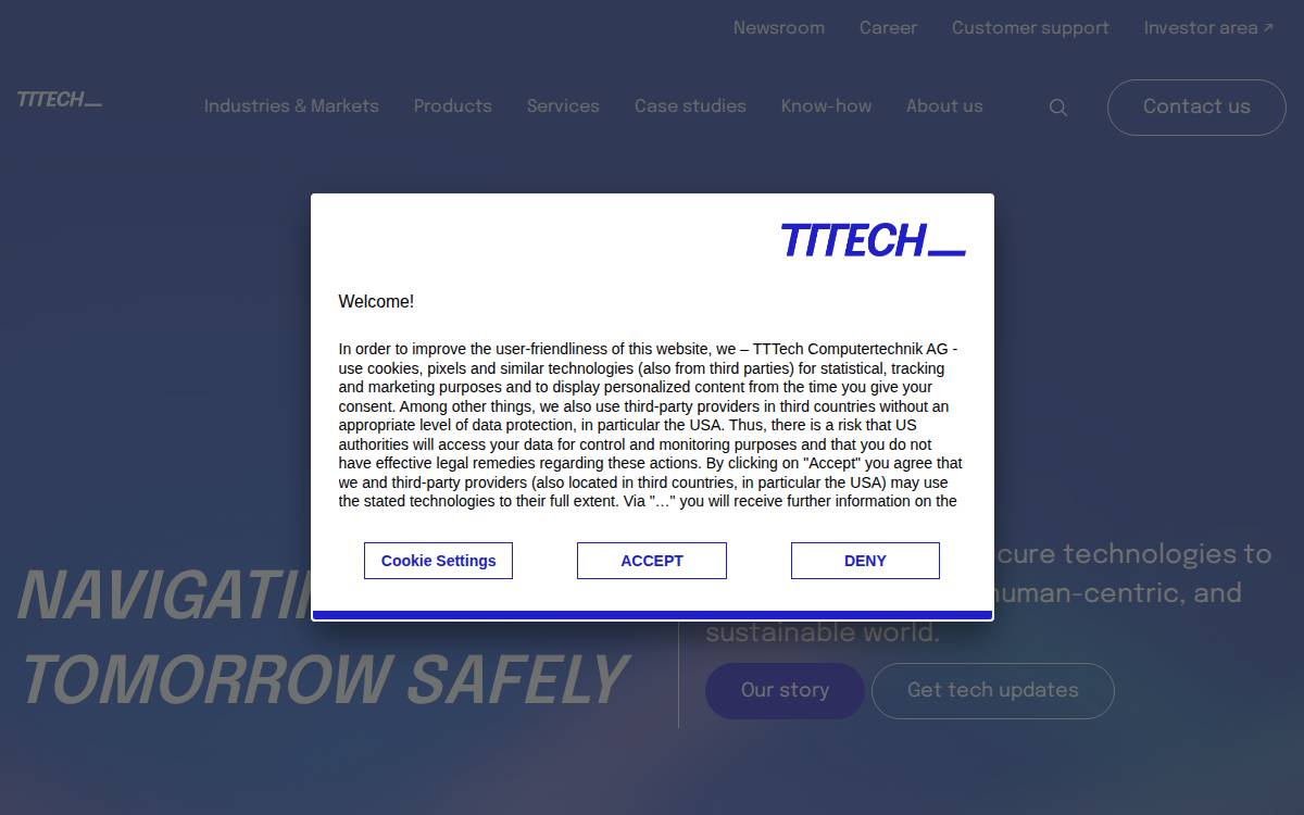 Tttech website preview