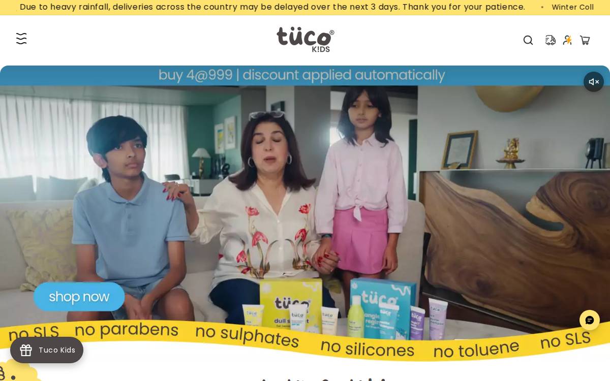 Tuco Kids website preview