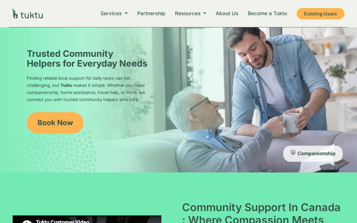 Tuktu Care website preview
