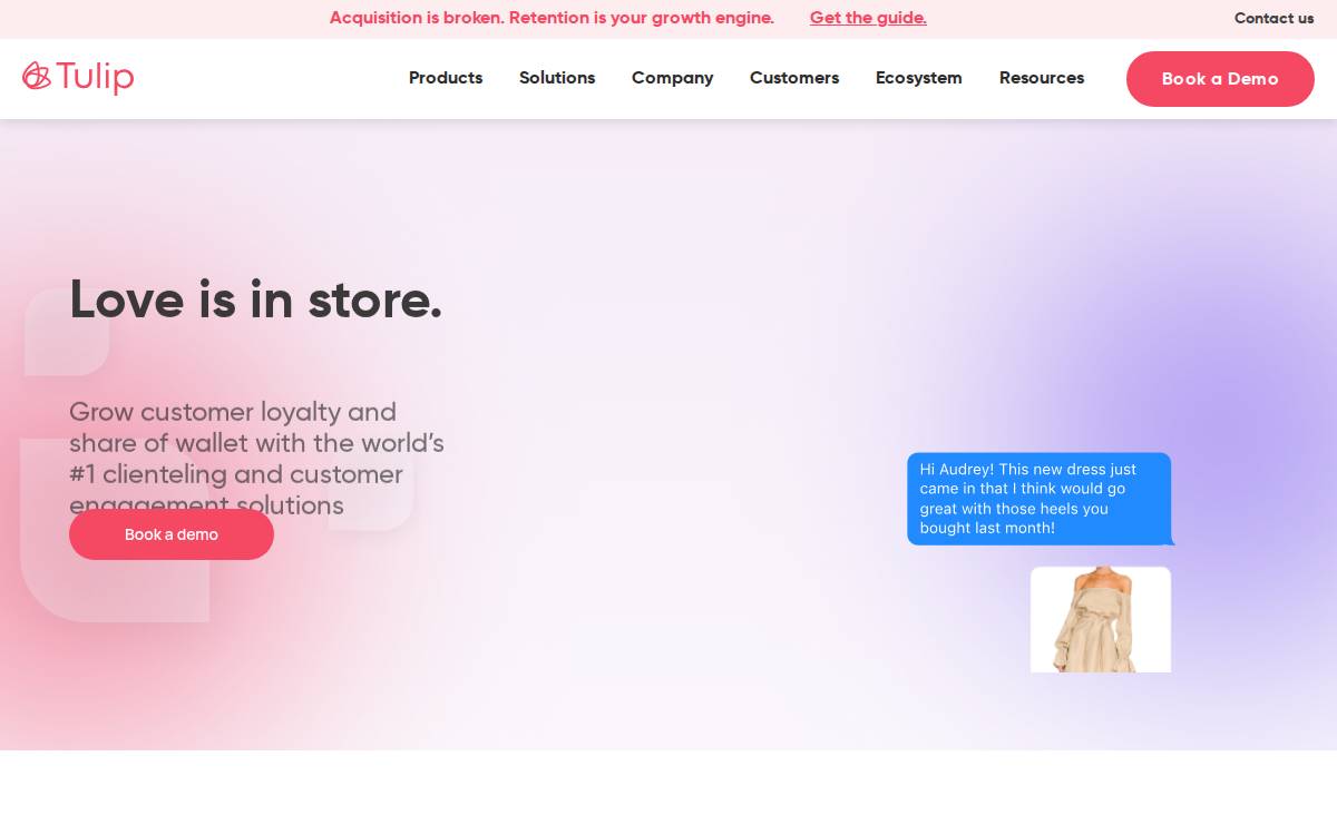 Tulip website preview