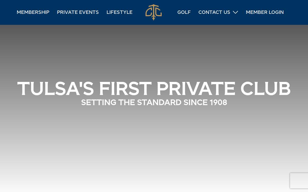 Tulsa Country Club website preview