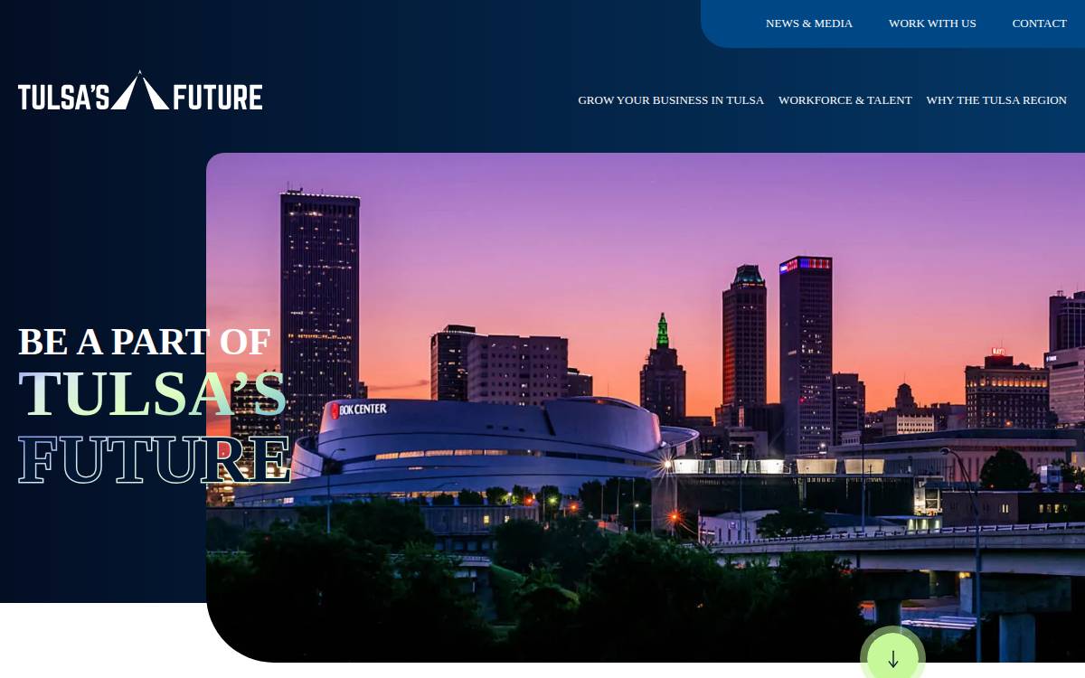 Tulsasfuture website preview