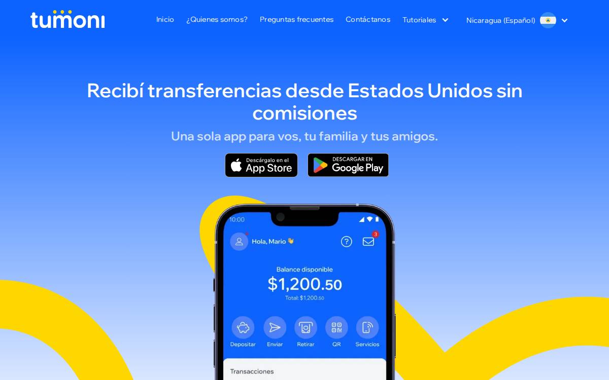 Tumoni website preview