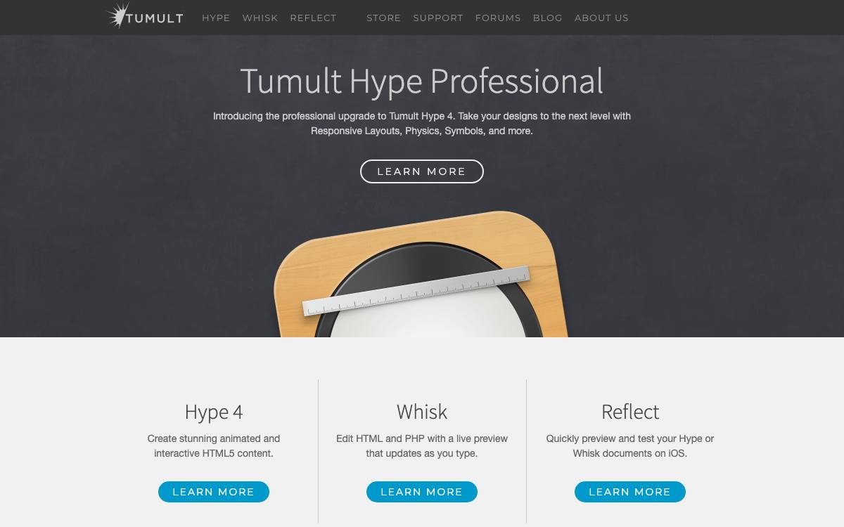 Tumult website preview