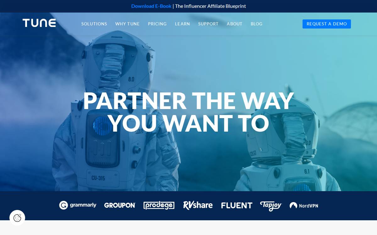 TUNE website preview