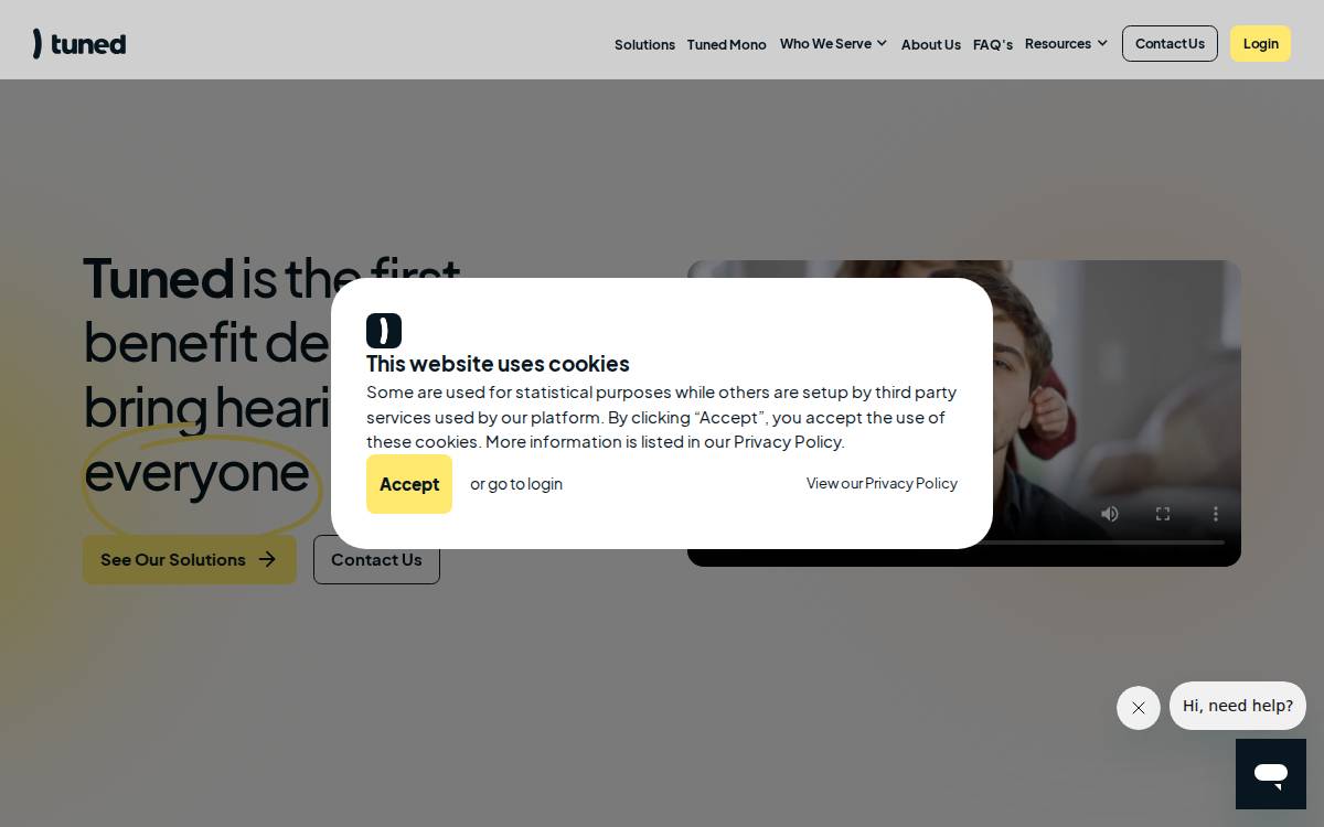Tuned Care website preview